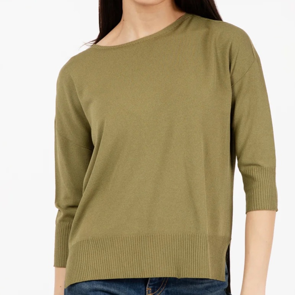 Loft Dolman Lightweight Olive Knit Sweater S